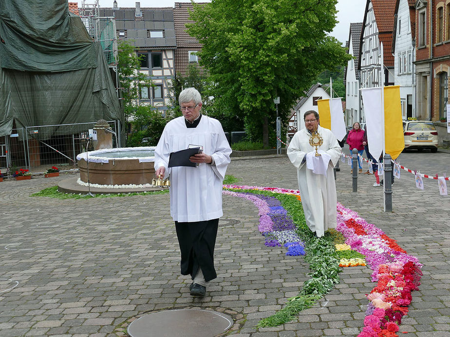 Bluemteppich auf dem Naumburegr Marktplatz (Foto: Karl-Franz Thiede)